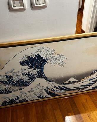 Quadro in tela onda di Hokusai