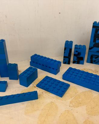 Lego - Lotto di 41 mattoncini blu