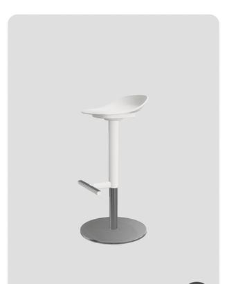Sgabello bar bianco Ikea.