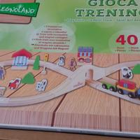 Trenino con binari Legnoland completo