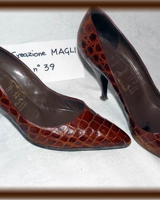 Scarpe in pelle coccodrillo vintage