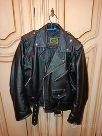 Giacca chiodo in pelle, donna, S