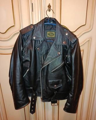 Giacca chiodo in pelle, donna, S