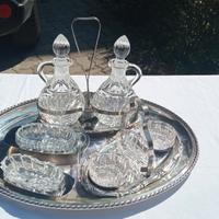 Servizio vetro + acciaio+ vassoio