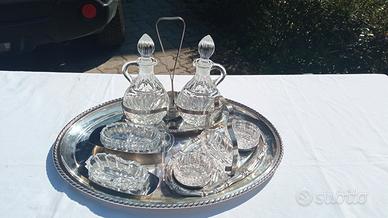 Servizio vetro + acciaio+ vassoio