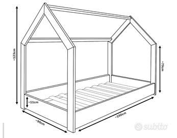 letto & casa in legno Montessori 