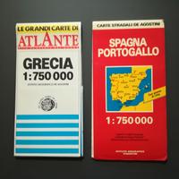 GRECIA - PORTOGALLO - SPAGNA - CARTE STRADALI