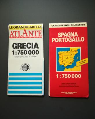 GRECIA - PORTOGALLO - SPAGNA - CARTE STRADALI