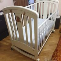 CULLA bambino FERITRE AVORIO con dondolo cassetto