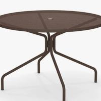 Tavolo emu cambi tondo 120 cm marrone india