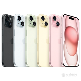 IPHONE 15 128GB BATT. + 90% GRADO A+ VARI COLORI