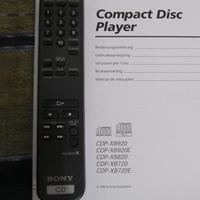 TELECOMANDO SONY RM-DX50 ORIGINALE LETTORI CDP XB.