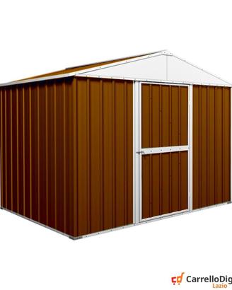 Box baracca lamiera Acciaio 275x175 legno scuro