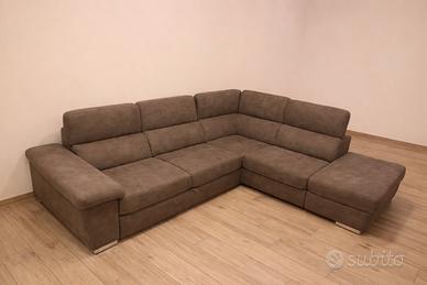 Divano letto angolare con penisola contenitore