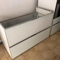 Cucina completa laccato bianco e grigio 