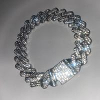 Braccialetto a catena effetto iced-out