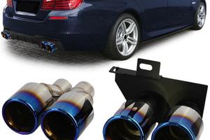 Coppia terminalini scarico per Bmw F10/F11 titanio