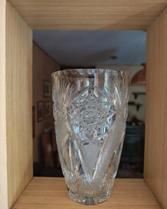 vaso cristallo di Bohemia vintage 