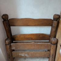 struttura letto singolo in legno massello