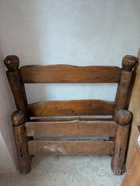 struttura letto singolo in legno massello