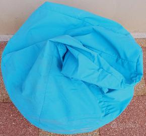 Pouf a sacco (bean bag) di colore azzurro/turchese
