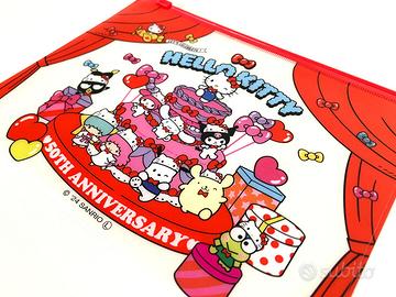 Custodia con Cerniera Hello Kitty 50° Anniversario