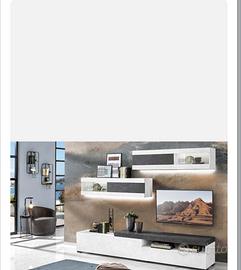 Soggiorno moderno più vetrina 4 ante