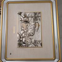 Quadro Valenti in Argento Bassorilievo - Cascata