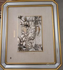 Quadro Valenti in Argento Bassorilievo - Cascata