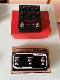 Pedale per chitarra Trio+ Digitech con footswitch