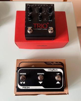 Pedale per chitarra Trio+ Digitech con footswitch