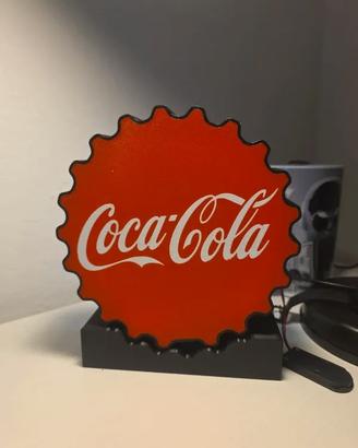 Lampada LED Coca Cola stile retrò stampa 3d