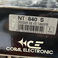 Coppia Crossover due vie SUB Coral Elect NT 840 S