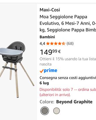 Seggiolone pappa bambini