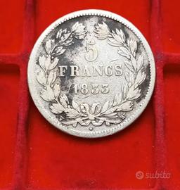 Francia 5 Franchi 1833 W Argento '900.

Paese Fran