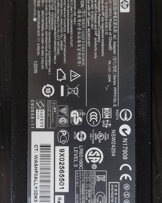 alimentatore notebook hp