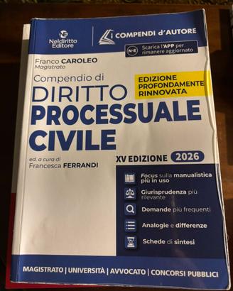 Compendio diritto processuale civile 2026