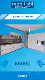 Cucina Rovere artico/Urban Grigio L 300 + 170 cm