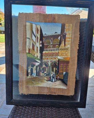 Quadro incorniciato co n papiro