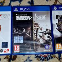 3 giochi PS4 NBA 2k21 Rainbow Six  Dragonball 