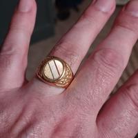 Anello d'oro Giallo e bianco 