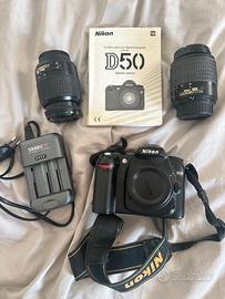 Kit fotografico Nikon D50 completo + 2 obbietivi