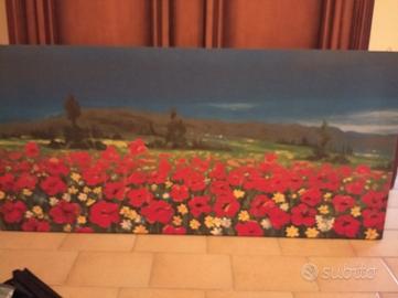 quadro rettangolare con papaveri 