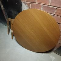 Tavolo da cucina rotondo, color noce