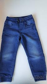 Pantalone jeans morbido e felpato tg 110