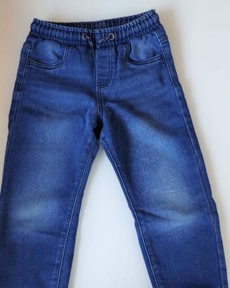 Pantalone jeans morbido e felpato tg 110