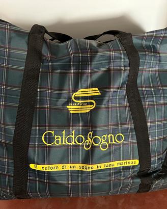 Coperta lana merinos con copricuscini