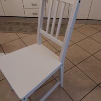 6 sedie bianche in legno 
