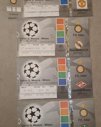 Biglietti Inter Champions League 98/99