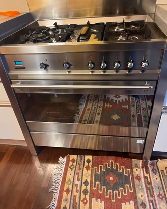 cucina gas 5 fuochi smeg con cappa e copertura